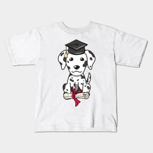 Funny dalmatian is graduating Kids T-Shirt